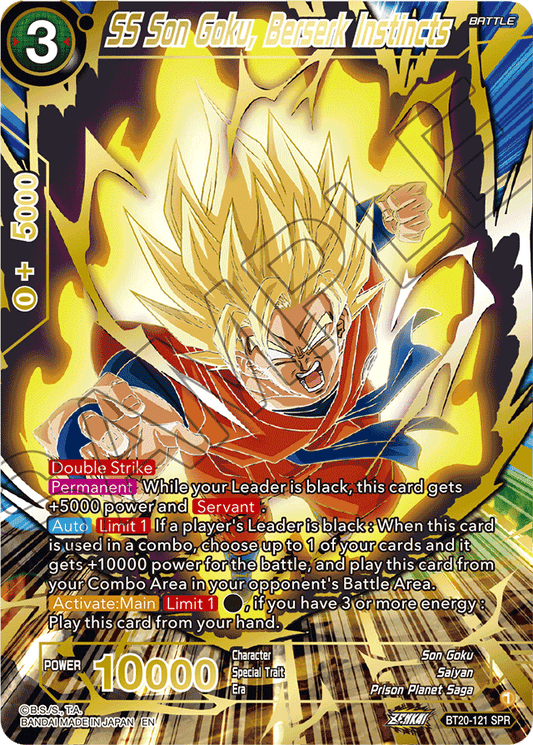 BT20-121 - SS Son Goku, Berserk Instincts - Special Rare